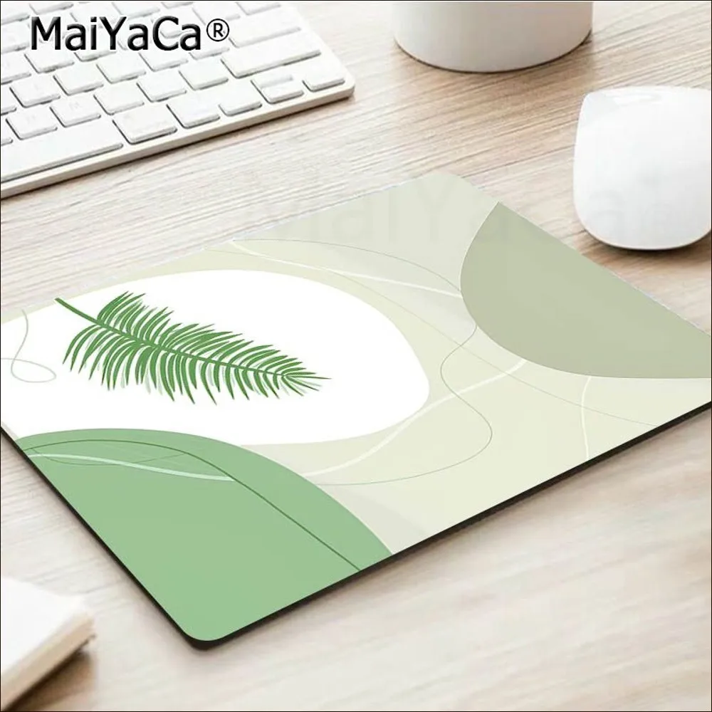 Palm Tree Leaf Mousepad Rubber Small Thickened Mouse Pad Gaming Keyboard Table Mat Office Supplies Room Decor For PCMouse Carpet