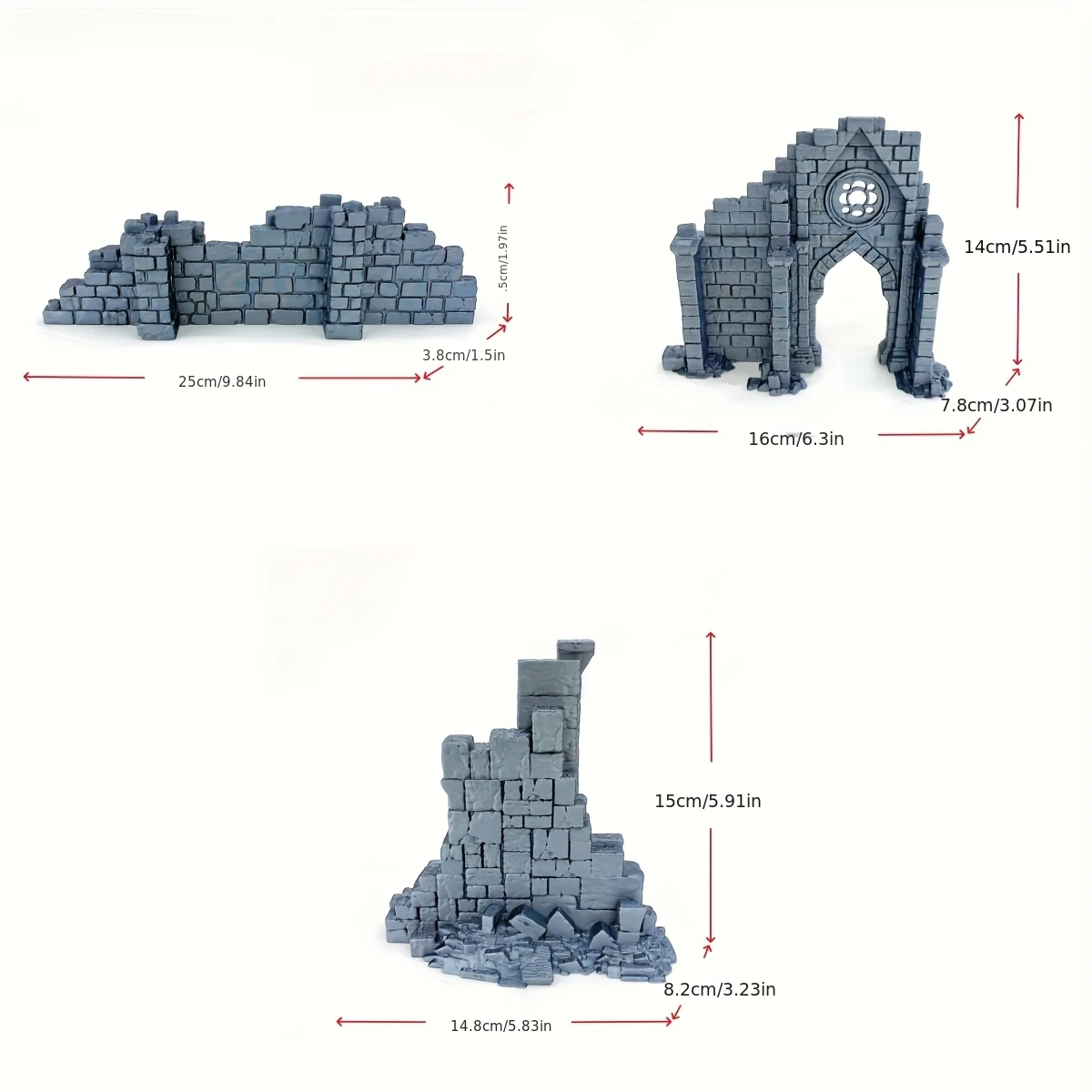 3D Printing of Ruins Statues Antique Style Ruins Models Home Decoration Fish Tank Landscape Design, Desktop Decoration Ornaments