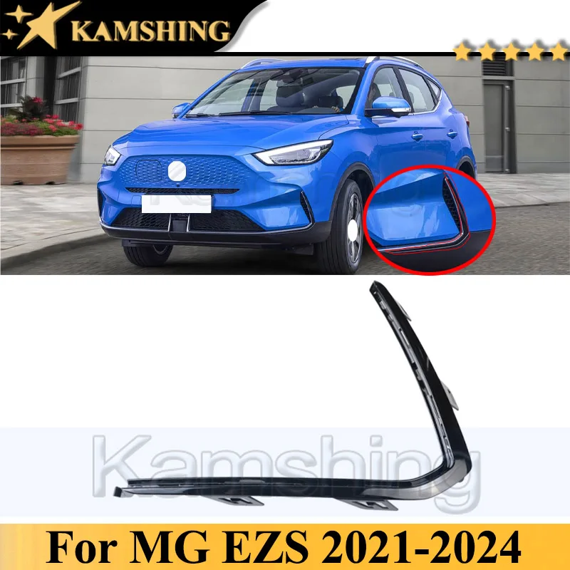 

Kamshing Black Front Bumper Strip For SAIC MG EZS MGEZS 2017-2024 Front Bumper Grille Trim Decorative Strip