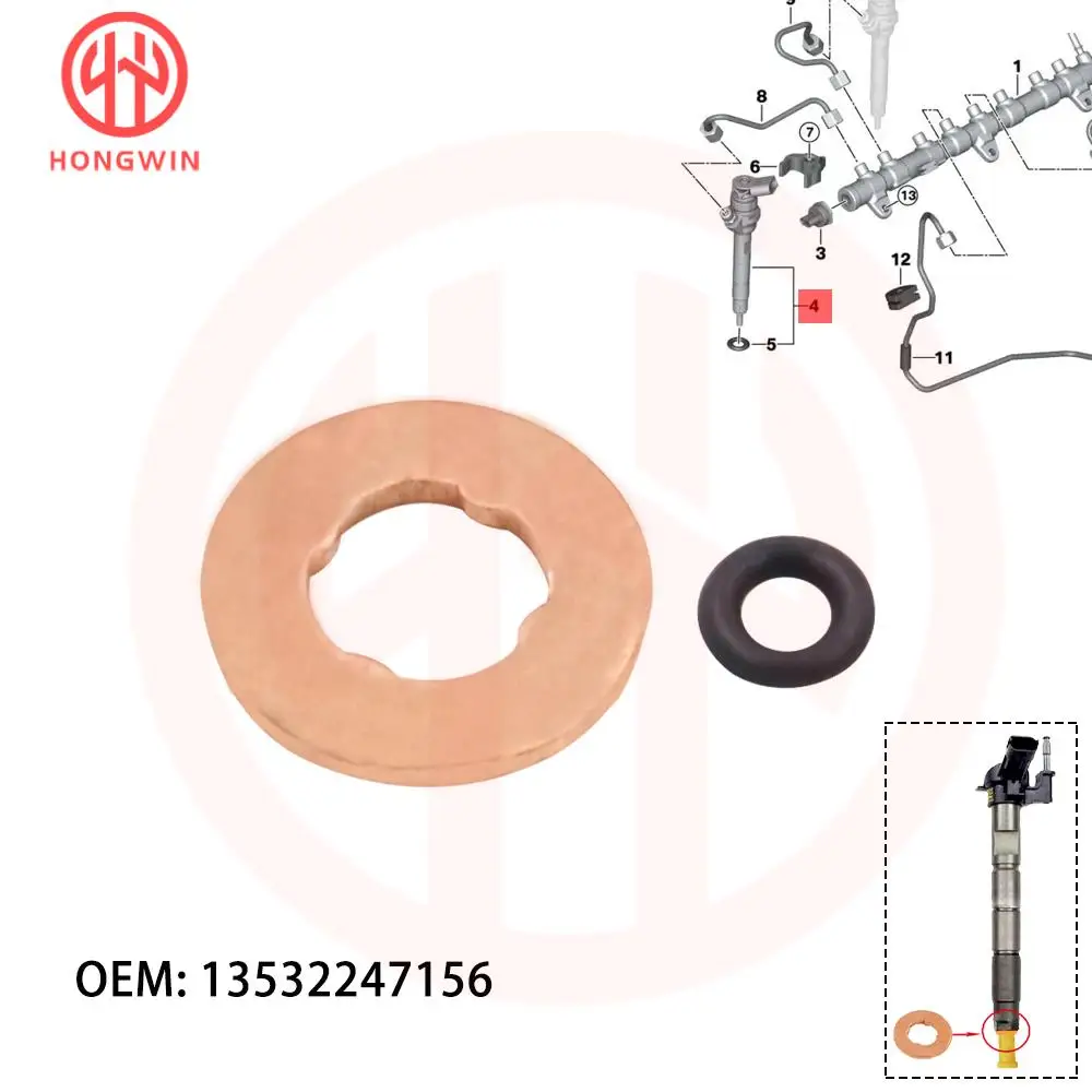 

injector seal repair kit 13532247156 For ALFA ROMEO MITO BMW FIAT FORD HYUNDAI JAGUAR KIA LANCIA LAND ROVER OPEL PEUGEOT