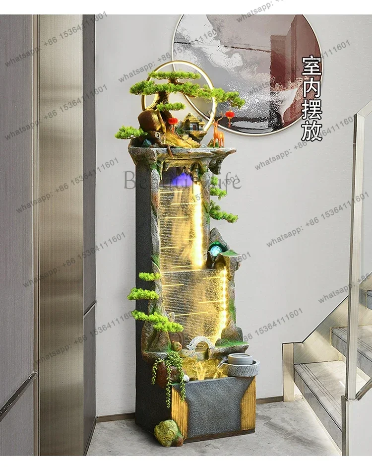 FG rockery flowing water fountain ornament living room Xuan balcony close housewarming opening