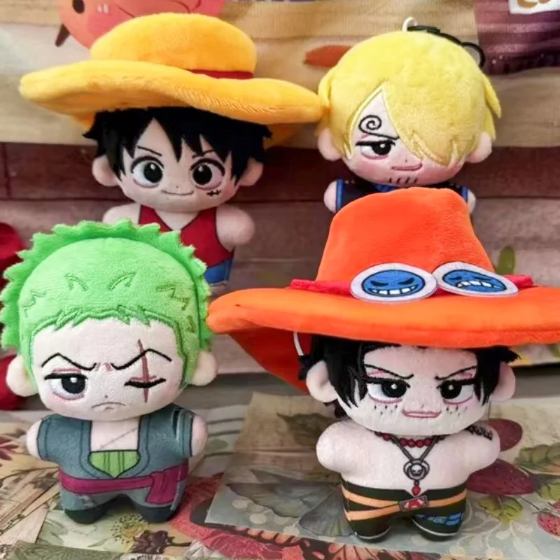 

Цельные аниме-плюшевые куклы-Луффи Зоро Эйс Санджи, мягкие игрушки, подвески в японском стиле, идеальный подарок на день рождения для фанатов