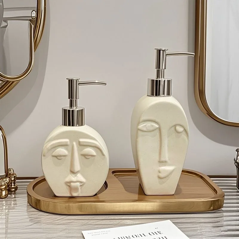 

Скандинавский стиль, абстрактное искусство, портативные дозаторы мыла для лица, гель для душа, пресс-бутылка, украшение для туалета, товары для ванной комнаты