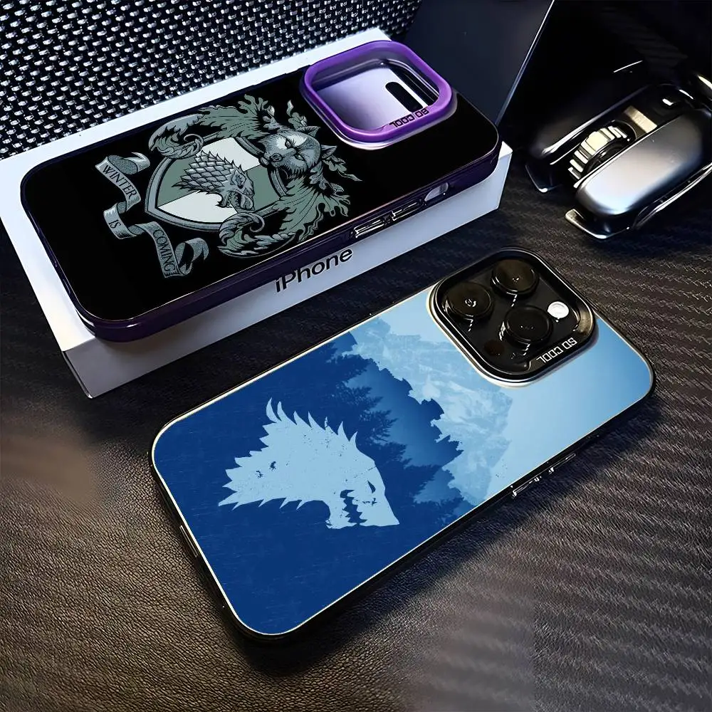 

Winter Coming Stark Phone Case For iPhone 16,15,14,13,12,11,Mini,Pro,MAX Purple Matte Shockproof Cover