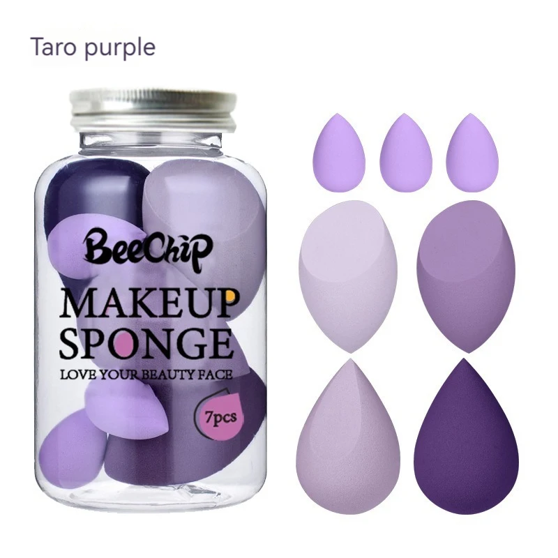 7PCS Canned Cosmetic Sponge Set Dry And Wet Liquid Foundation Powder Puff Professional Cosmetic Tools Make-up Artist