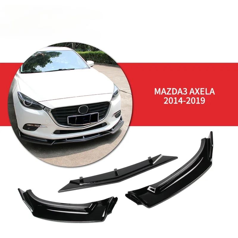 For 2014 2015 2016 2017 2018 Mazda 3 Axela Tuning Car Accessories Parts Body Kit for Front Bumper Lip Spoiler Diffuser Bodykit