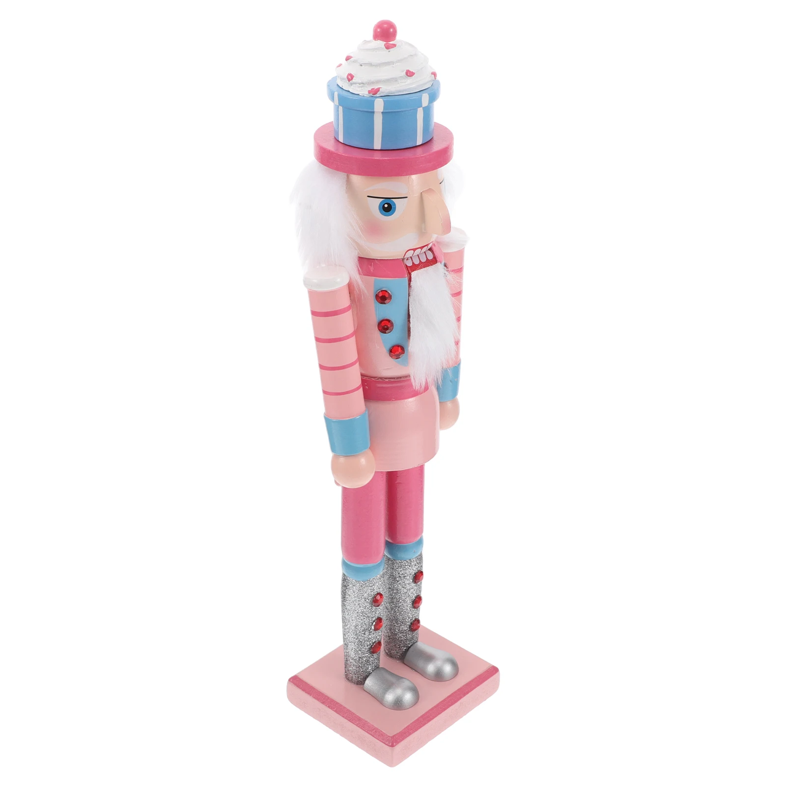 

Nutcracker Ornament Soldier Flash Bookshelf Decoration Christmas Wood Puppet