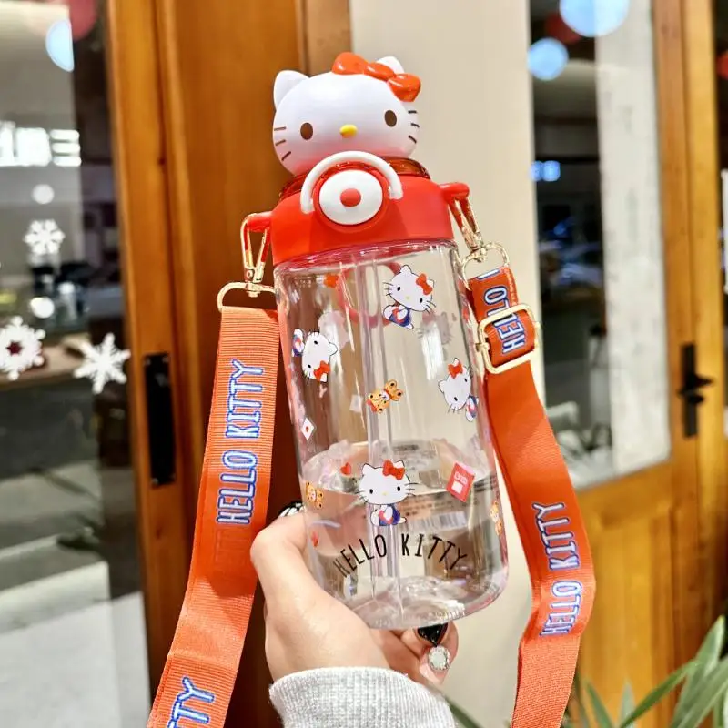 かわいい漫画サンリオハローキティクロミマイメロディウォーターカップストロー付きウォーターカップポータブルギフトカップフェスティバルギフト