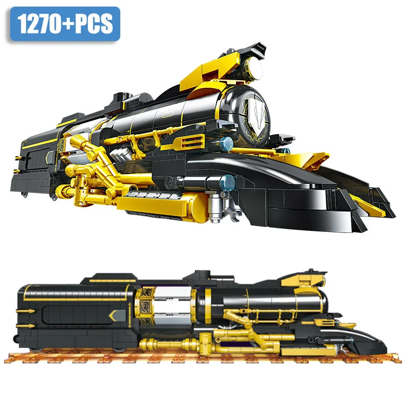 City MOC 1270pcs Star Train Model Building Blocks Creative DIY Starry Sky Train Track Bricks Toys For Children Gifts