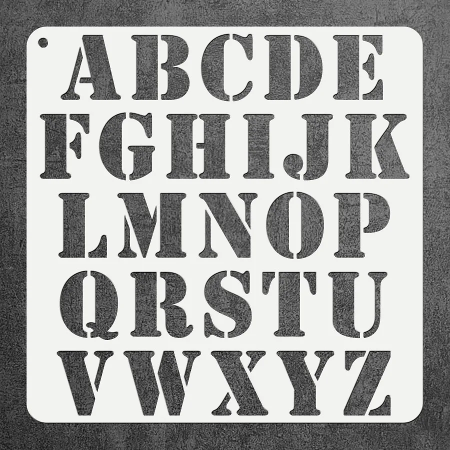 1PC 11.8inch A-Z Capital Letter Stencil Alphabet Template for Wall Painting Wood Signs Home Decor Fabric DIY Projects