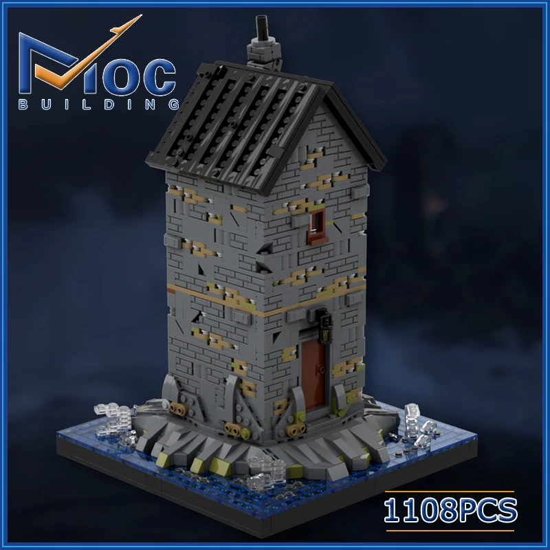 

1108pcs Classic Movie Scene MOC Hut On The Rock Building Block Castle Model DIY Assembly Bricks Toy For Children MOC-124503