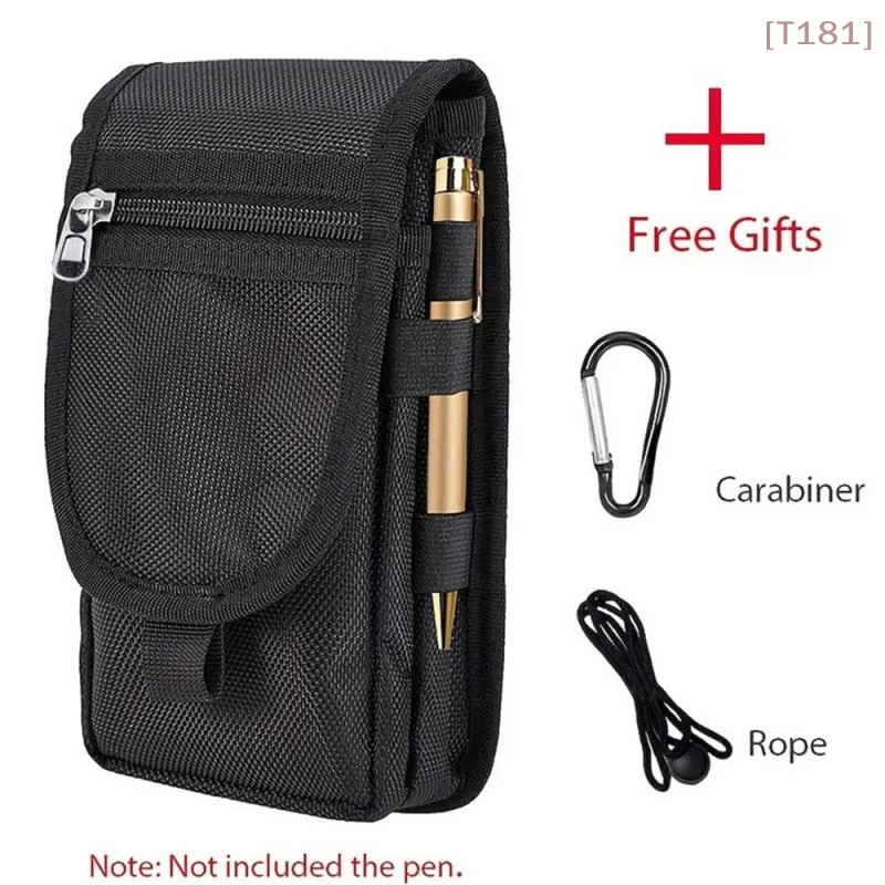 

[E] Mobile Phone Bag Casual Waist Bag Pen Insertion Bag Flip Top Mobile Phone Waist Hanging Bag Waist Bag Mobile Phone