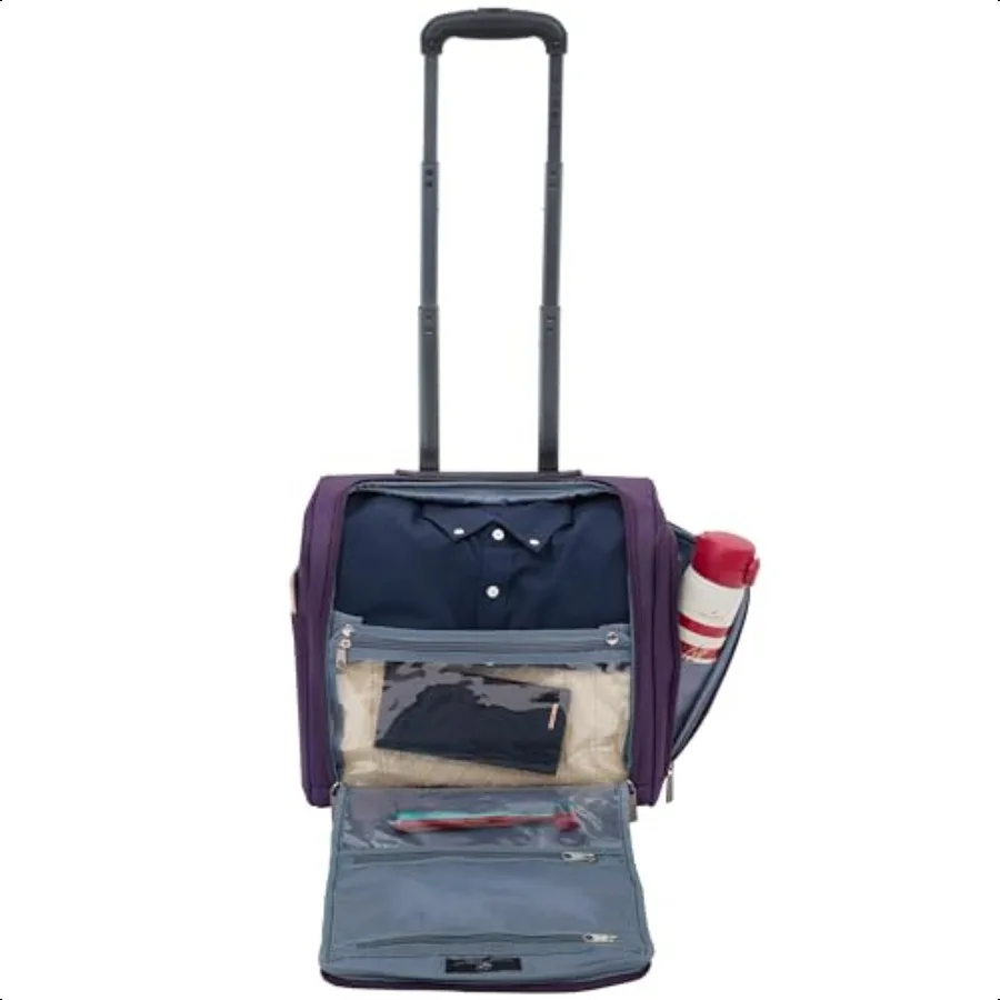 Smart Under Seat CarryOn Lage com porta de carregamento USB Roxo Underseater 15 polegadas