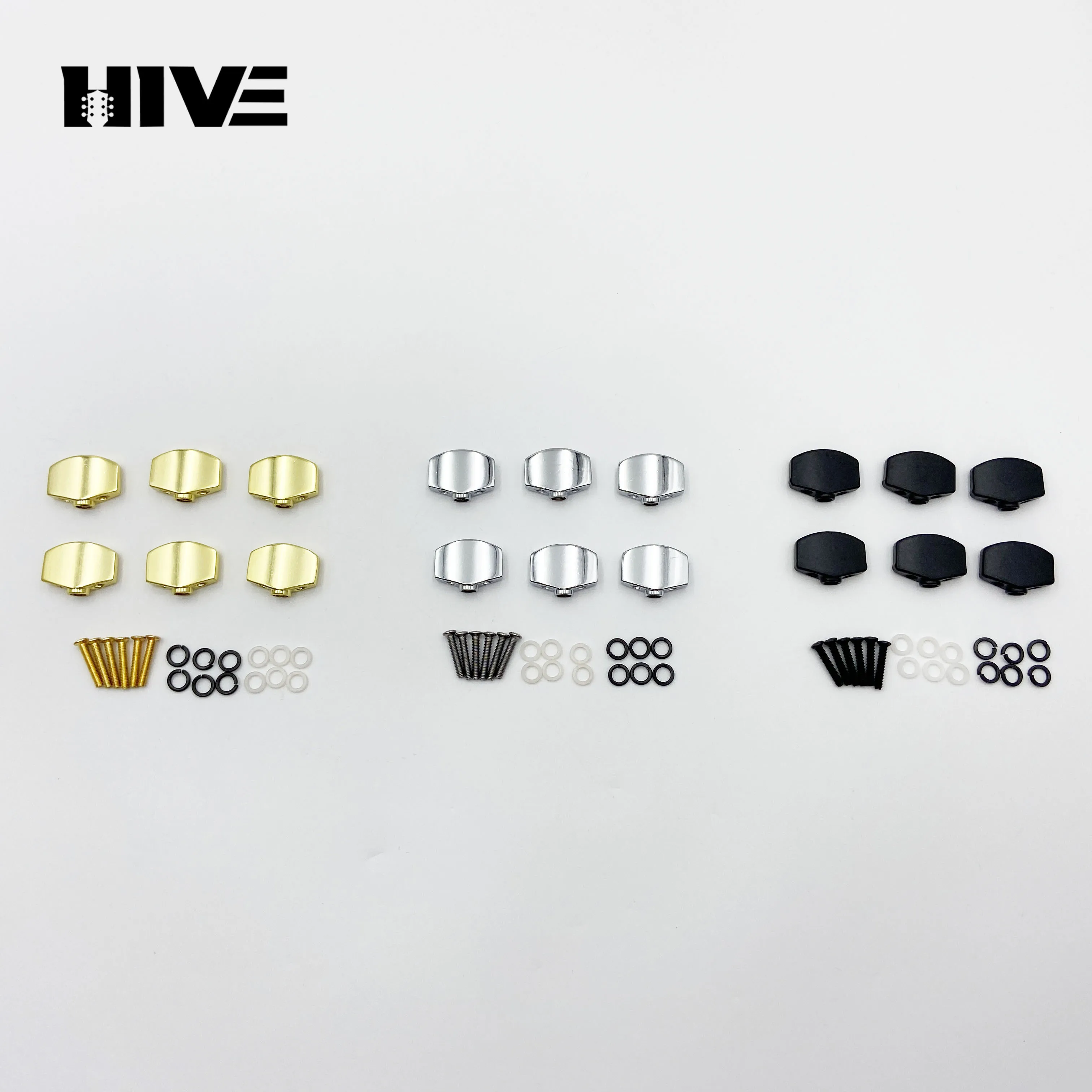 6Pcs/Set Large/Small Square Head Guitar Tuning Peg Cap Bakelite Folk Classical Guitar Tuning Peg Cap