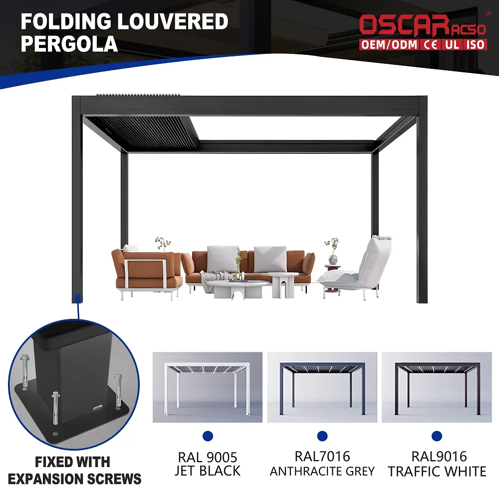 3 × 3 جراج منفذ السيارة الحديث المقاوم للماء مع ستائر دوارة هيكل الظل الخارجي العريشة #6