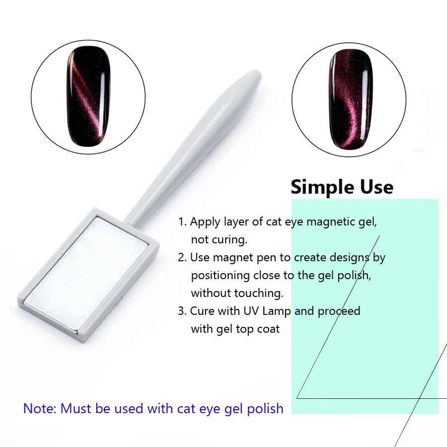 11Pcs Set DIY Nail Art Tools Magnetic Wand Board Plate for 3D Magic Polish Cat's Eyes Design