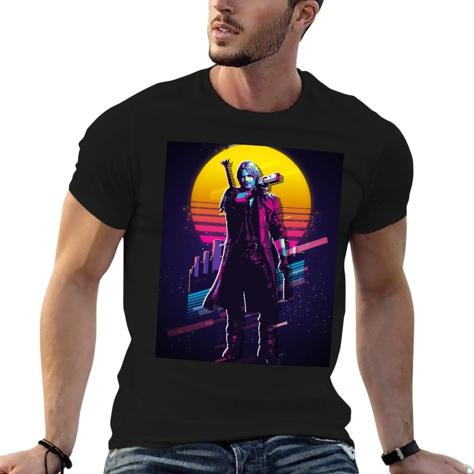 

cotton 100% - t (80s shirt t shirts pack Retro) Cry cotton T-Shirt Devil Dante May man