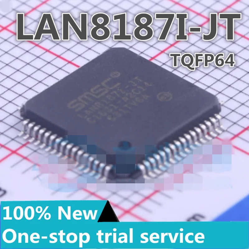 

5-100pcs LAN8187I-JT TQFP64 Ethernet transceiver chip IC PHY Transceiver % New original authentic