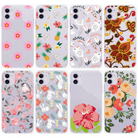 Transparent Hollow Out Case for ASUS ZenFone Max Plus M1 Shot M2 Pegasus 4S 4 Selfie 5 Lite Live L1 Pro ZB22 Plant Flower Cover