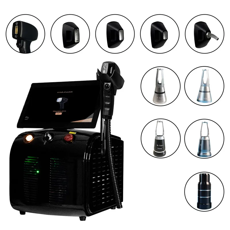 ADG Portable Multifunction NEW 2 in 1 Diode Laser 3 Wavelength 755 1064 808nm Hair Removal Laser Nd pico Beauty Machine