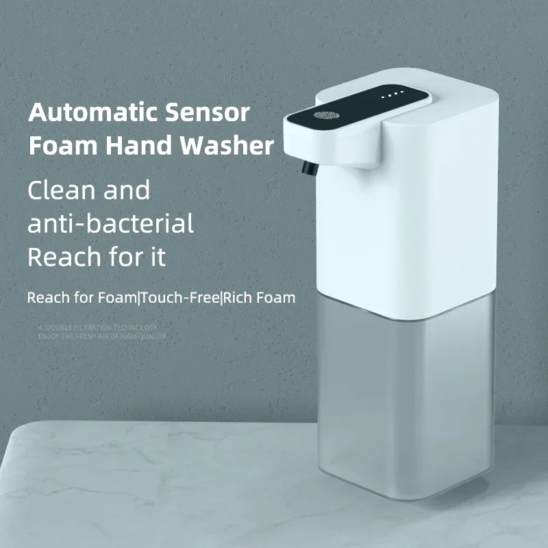 Dispenser Sabun Cair Otomatis Sensor Inframerah Tanpa Sentuhan Dispenser Sensor Tangan Sabun Bebas Tangan Mesin Busa Cerdas Pengisian Daya USB