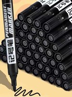 10 Oil-based Marker Pens Black Line Marking Pens Waterproof and Non Fading Express Delivery Large Headed Pens Non Erasable