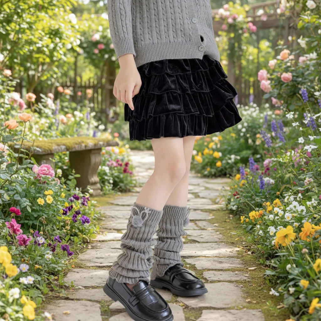 Leg Warmers Socks Fashion Cute Rabbit Ear Soft Cotton Ball Warm Leg Cover Ruffles Children's Long Socks Children Pile Sock