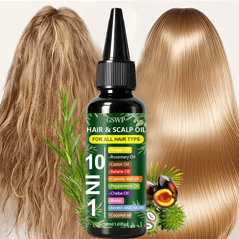 

GSWP 10-in-1 Moisturizing Hair Oil: Hydrates and nourishes to care for your tresses.it leaves hair looking smooth.50/100ml