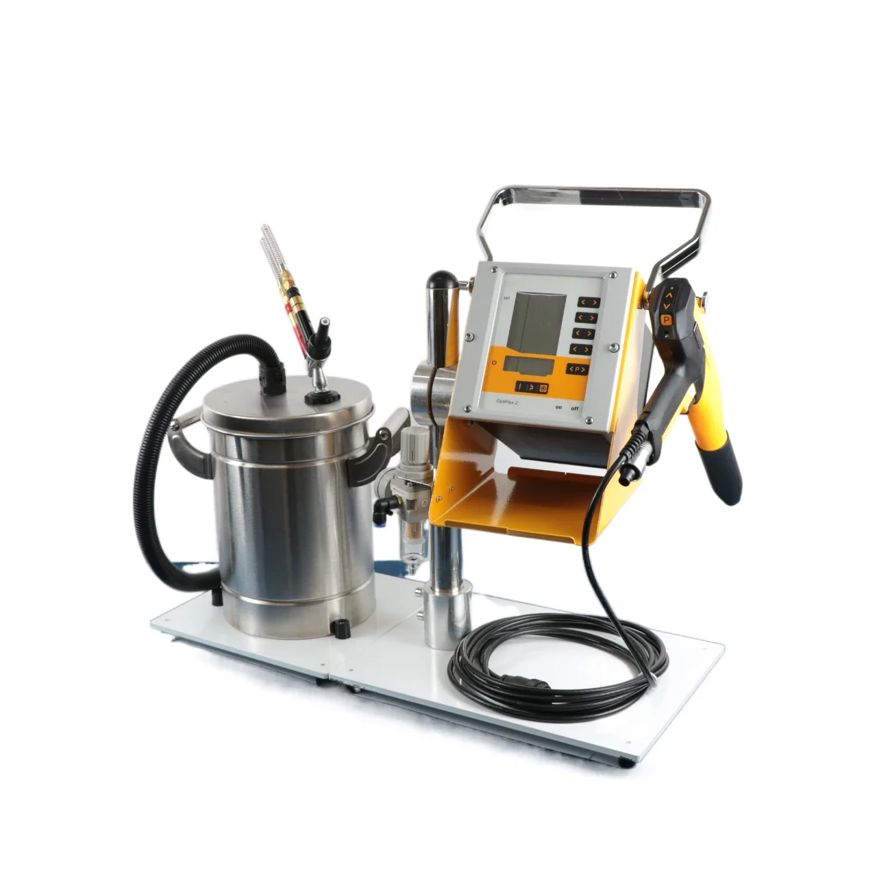 Electrostatic Manual Portable Powder Coating Machine With A Small Hopper Use For Lab Test