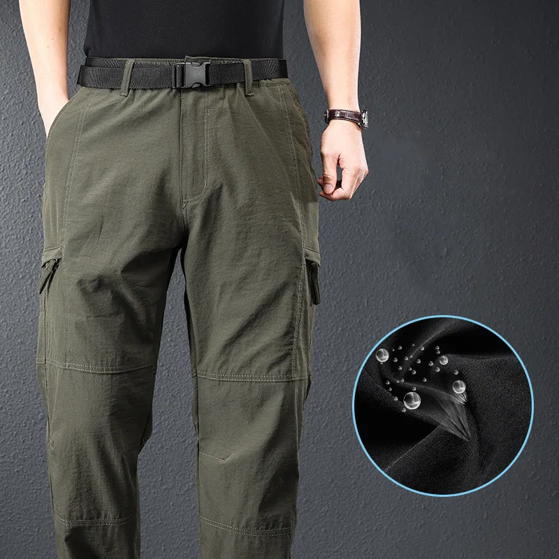 

2026 New Hiking Pants Men Spring Summer Ice Silk Cooling Lightweight Outdoor Casual Pants for Men Quick Dry Fishing Travel Pants