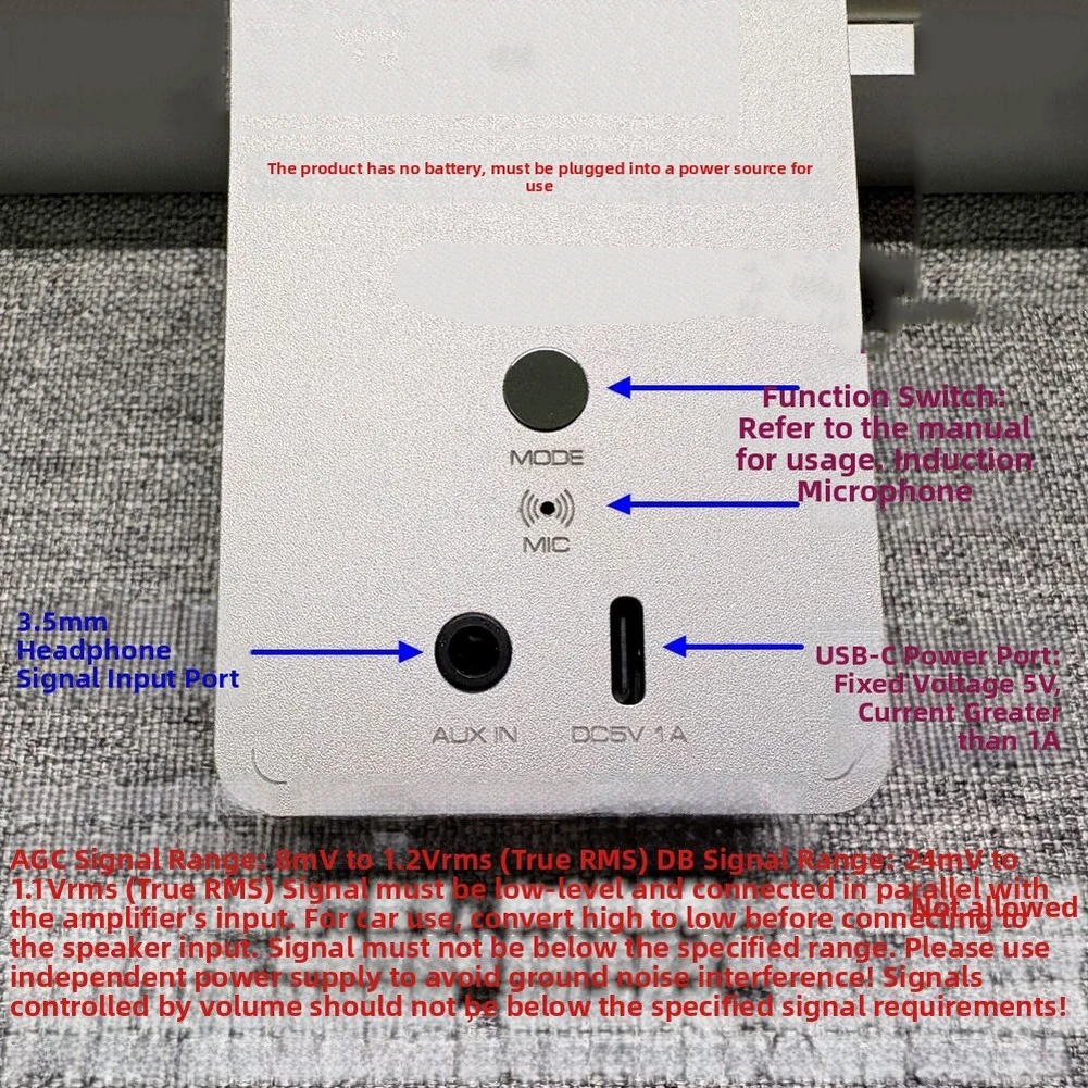 For Sound Control System Stereo Level Indicator For Music Monitoring Line-in Dual-use Mode CNC Aluminum Alloy Shell