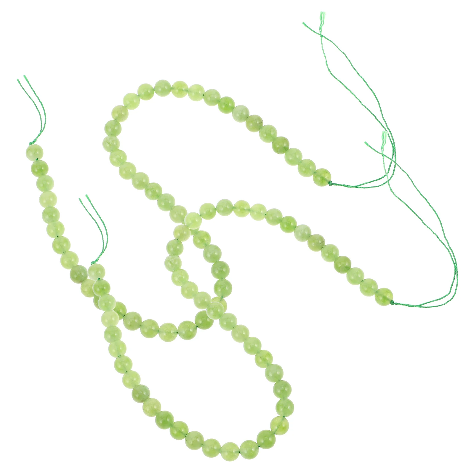 

2 String Natural Green Crystal Agate Round Loose Beads Polished Surface Ideal for Creating Handmade Jewelry Bracelets Necklaces