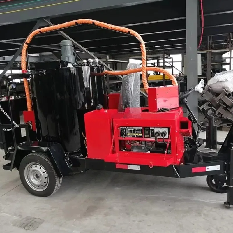 350L Trailer Type Asphalt Road Crack Sealing Machine With Transfer Oil Heating