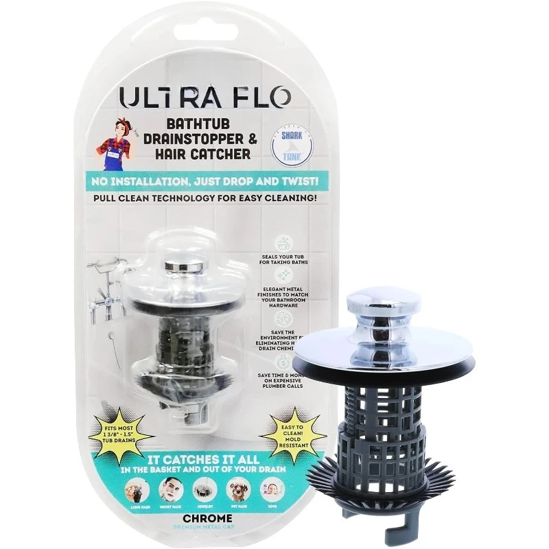 

Хромированная металлическая крышка для ванны Ultra Flo