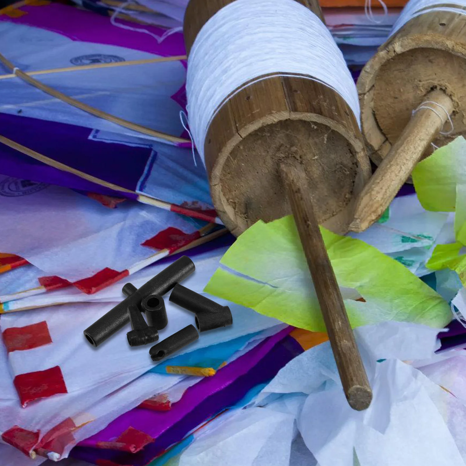 1 set di connettori per telaio per aquiloni, giunti in plastica resistenti per aquiloni sportivi fai da te, fissaggio di bastoncini di supporto per prestazioni di volo lisce