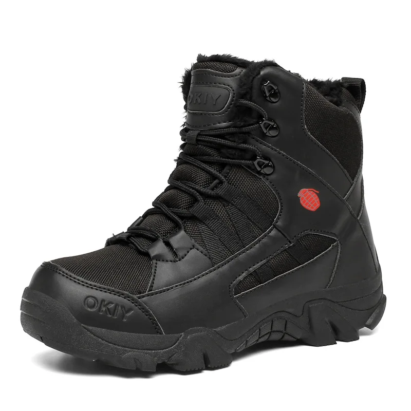 Boot militar dos homens de combate bota tornozelo tático tamanho grande 46 pele quente do exército bota sapatos masculinos sapatos segurança trabalho motocycle botas