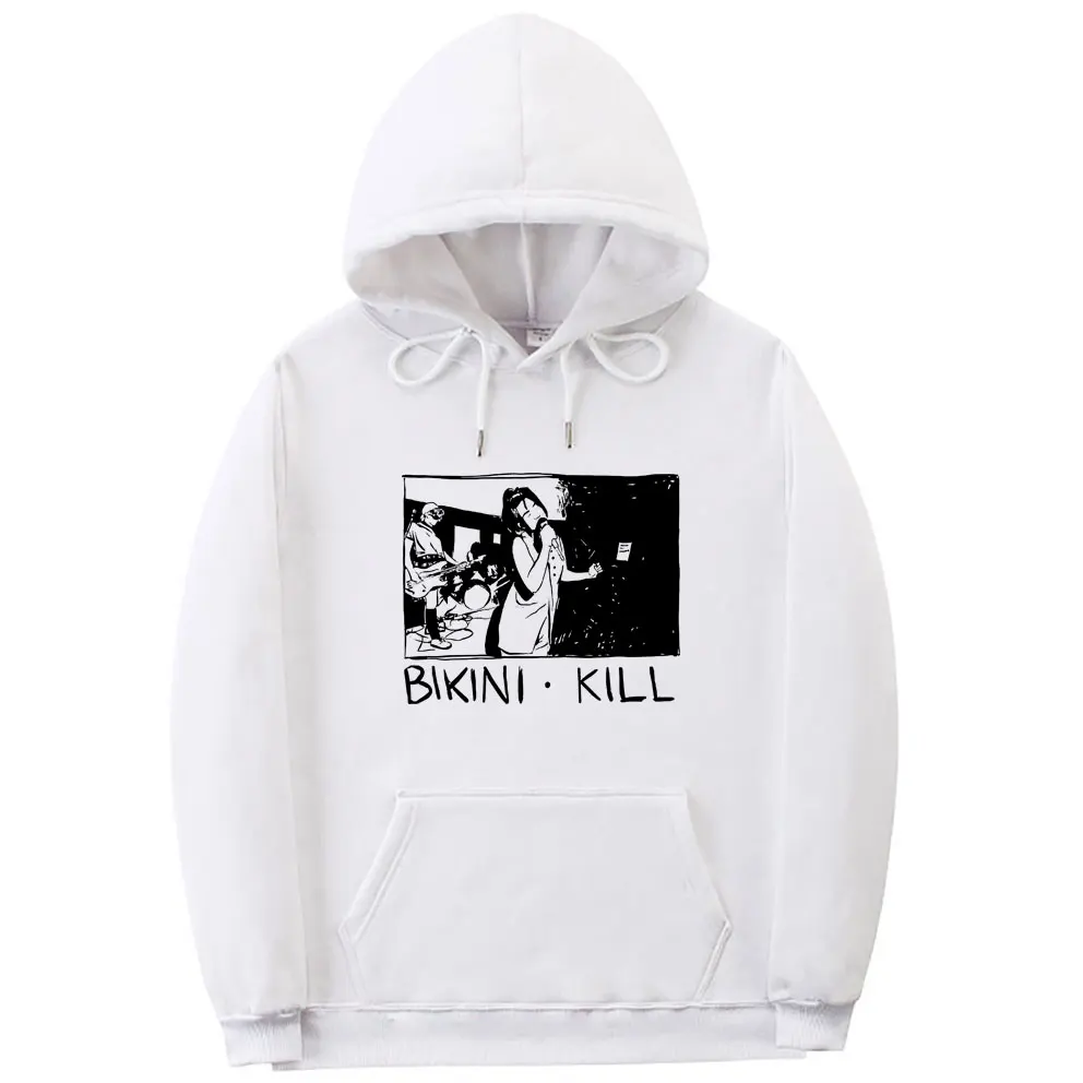 

Punk Rock Band Bikini Kill Riot Grrrl Kathleen Hanna Print Hoodie Men Women Fashion Oversized Streetwear Male Vintage Hoodies