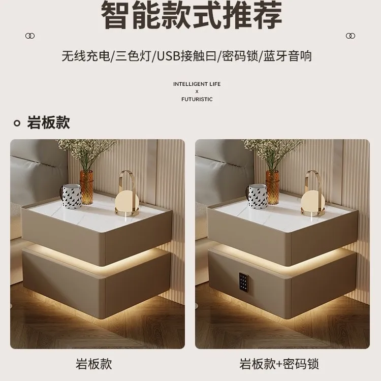 Customized solid wood bedside table Hotel bedroom rental room bedside table Multifunctional storage cabinet Wholesale