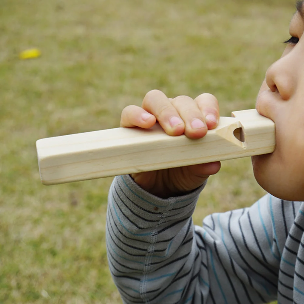 Wooden Train Whistle Kids Musical Instrument Safe Smooth Finished Craftsmanship Encourages Music Interest Charming