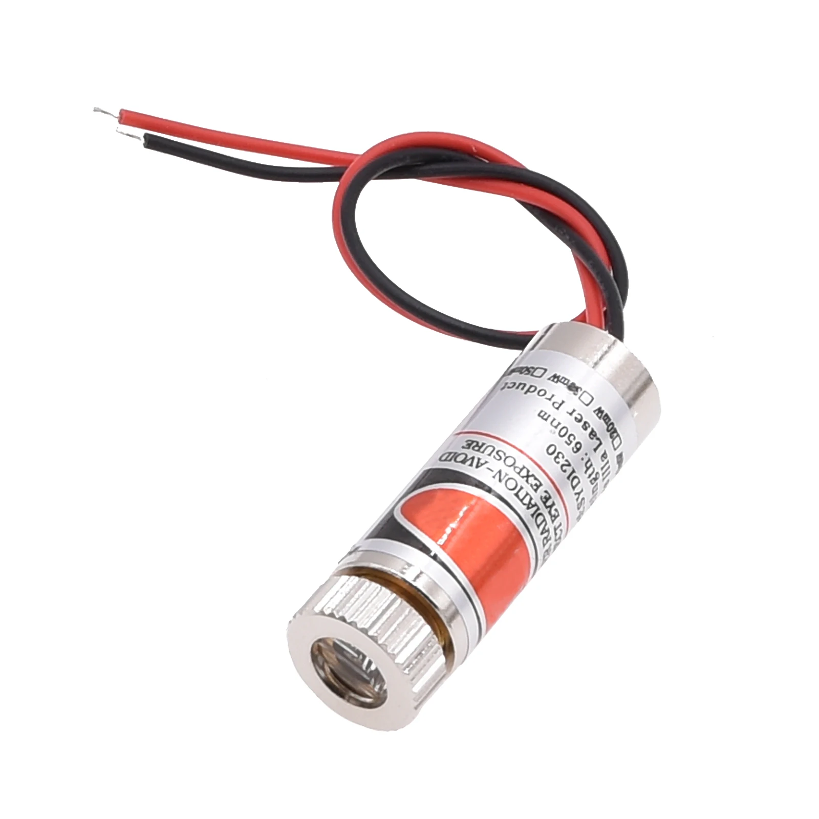 650nm 5mW Red Point Line Cross Laser Module Head Glass Lens Focusable Adjustable Laser Diode Head Industrial Diameter 12MM 5V