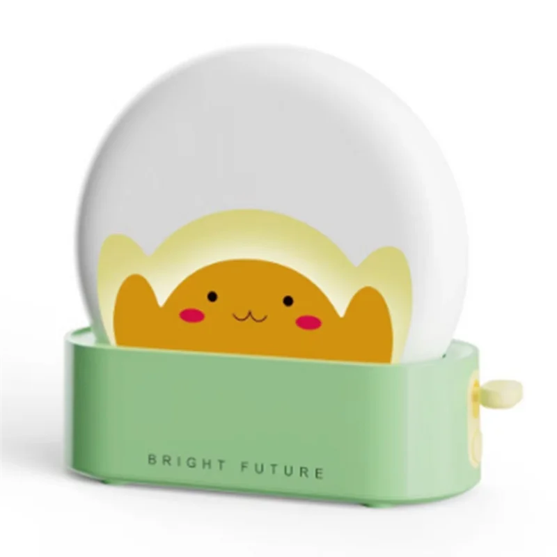 

【Hot Cake】Lamp Night Light, Cute Kawaii Decor For Bedroom Bedside, Rechargeable LED Toast Bread With Timer & Adjustable Brightne