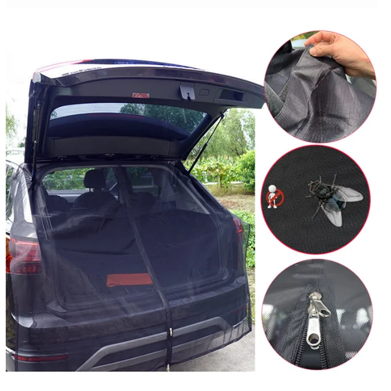 مظلة نافذة السيارة، مظلة نافذة المقعد الخلفي، ستارة مضادة للبعوض للسيارة، غطاء نافذة السيارة المطاطي للحماية من الحرارة-N25R