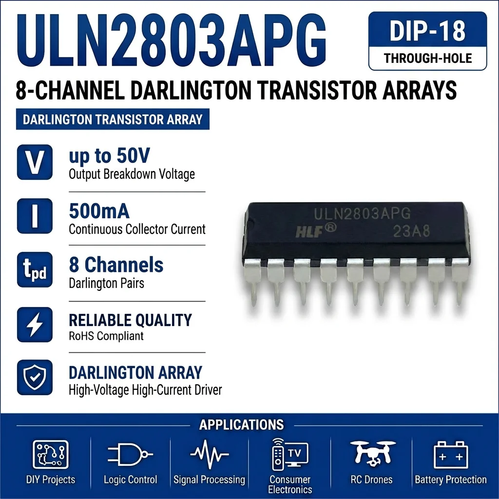 (25 pcs) ULN2803APG ALN DIP-18 / ULN2803AG SOP-18 ULN2803 Darlington Transistor Array 8-Channel