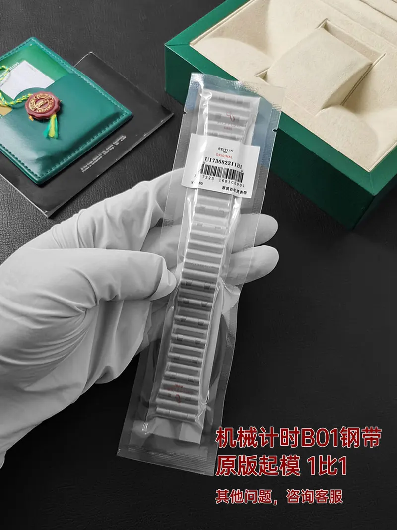 FUYIJIA Männer Custom CHRONOMAT B01 Original Uhrenarmbänder 22 MM Rouleaux Uhr Kette 316L Edelstahl Schmetterling Schnalle