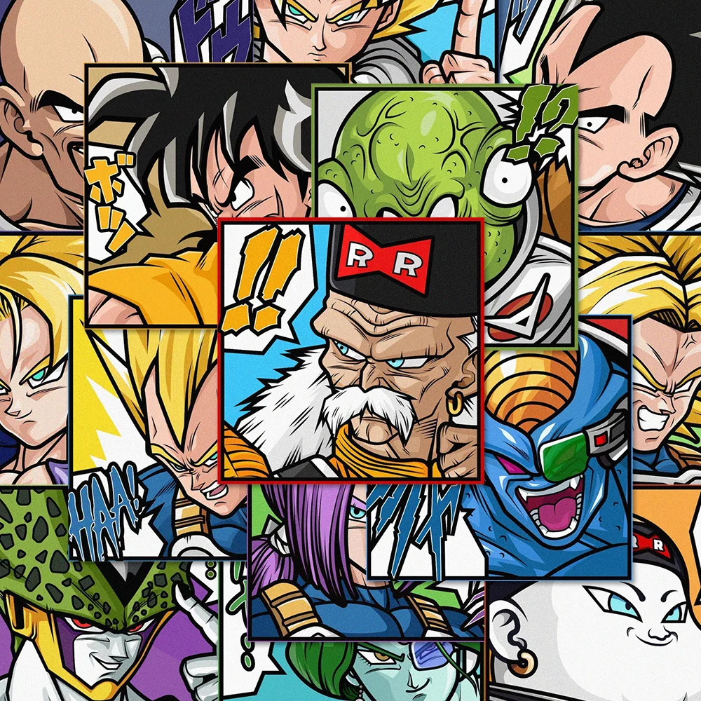 Dragon Ball Z 54-teiliges Aufkleber-Set - Wasserfeste Anime-Sticker für Laptops, Wasserflaschen & Skateboards, Ideales Geschenk für DBZ-Fans