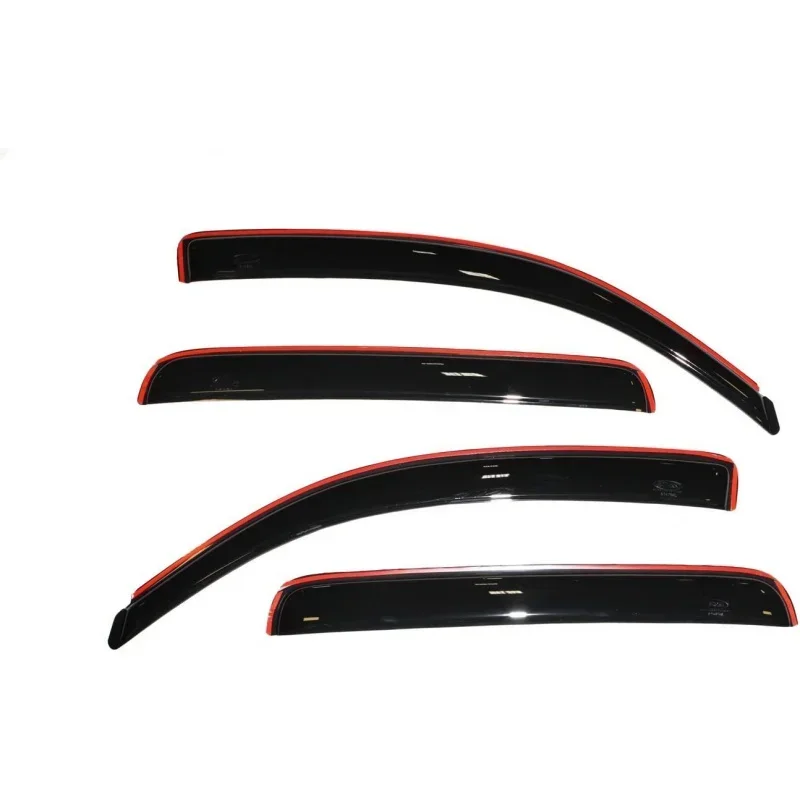 [AVS] In-Channel Ventvisor / Rain Guards |   Fits 2005 - 2015 Tacoma Double Cab- Smoke, 4 pcs. | 194056