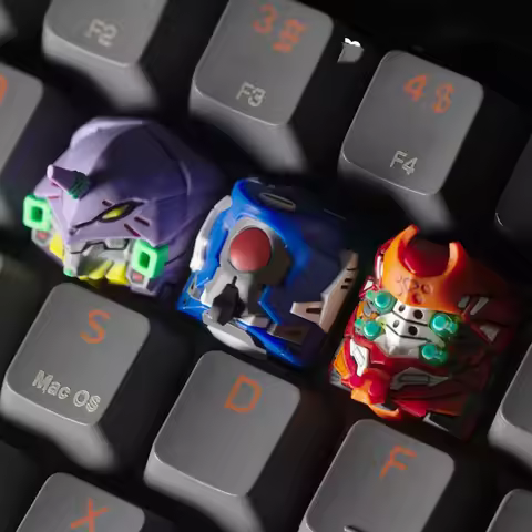 Anime New Century Evangelion 3d Custom Resin Keycap Light-Transmitting Keycap Eva-01 Universal Mechanical Keyboard Toys Gifts