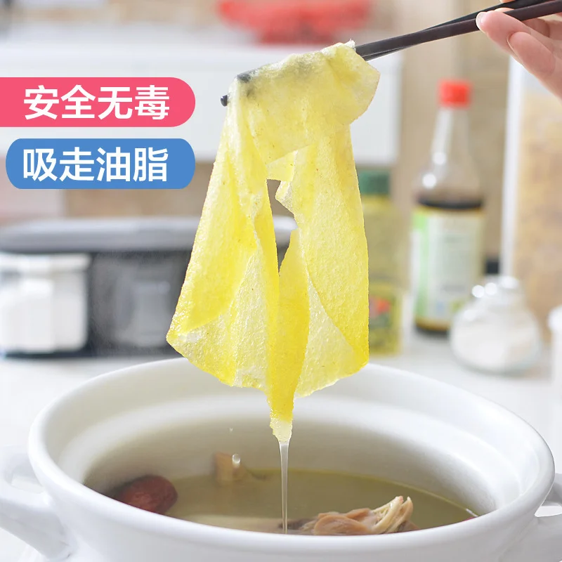 60pcs Disposable Soup Oil Absorbing Paper Food  Blotting  Health Filter   Grade Kitchen Gadgets Accessorie