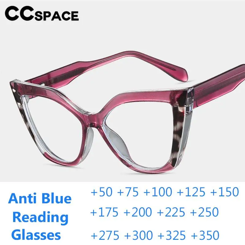 

B57490 Casual Butterfly Anti Blue Light Reading Glasses Stylish Spring Hinge Optical Presbyopia Eyeglasses +50+100+150+300+350