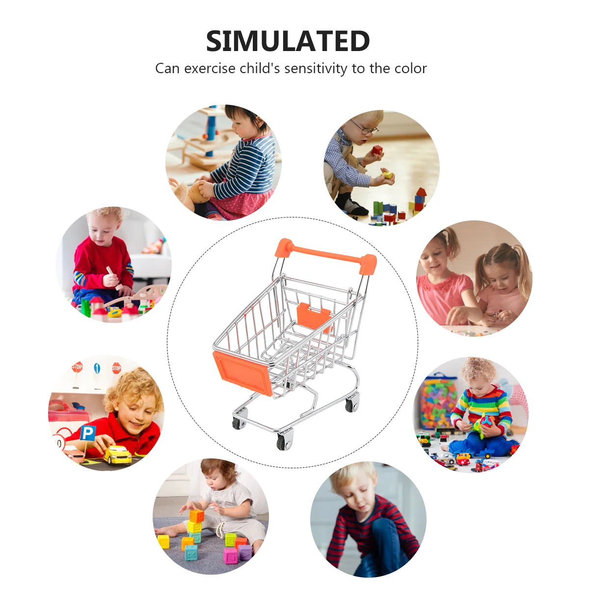 Giocattolo in miniatura Shopping Bambino Giocattoli per bambini Carrello della spesa per bambini Carrello da gioco per bambini